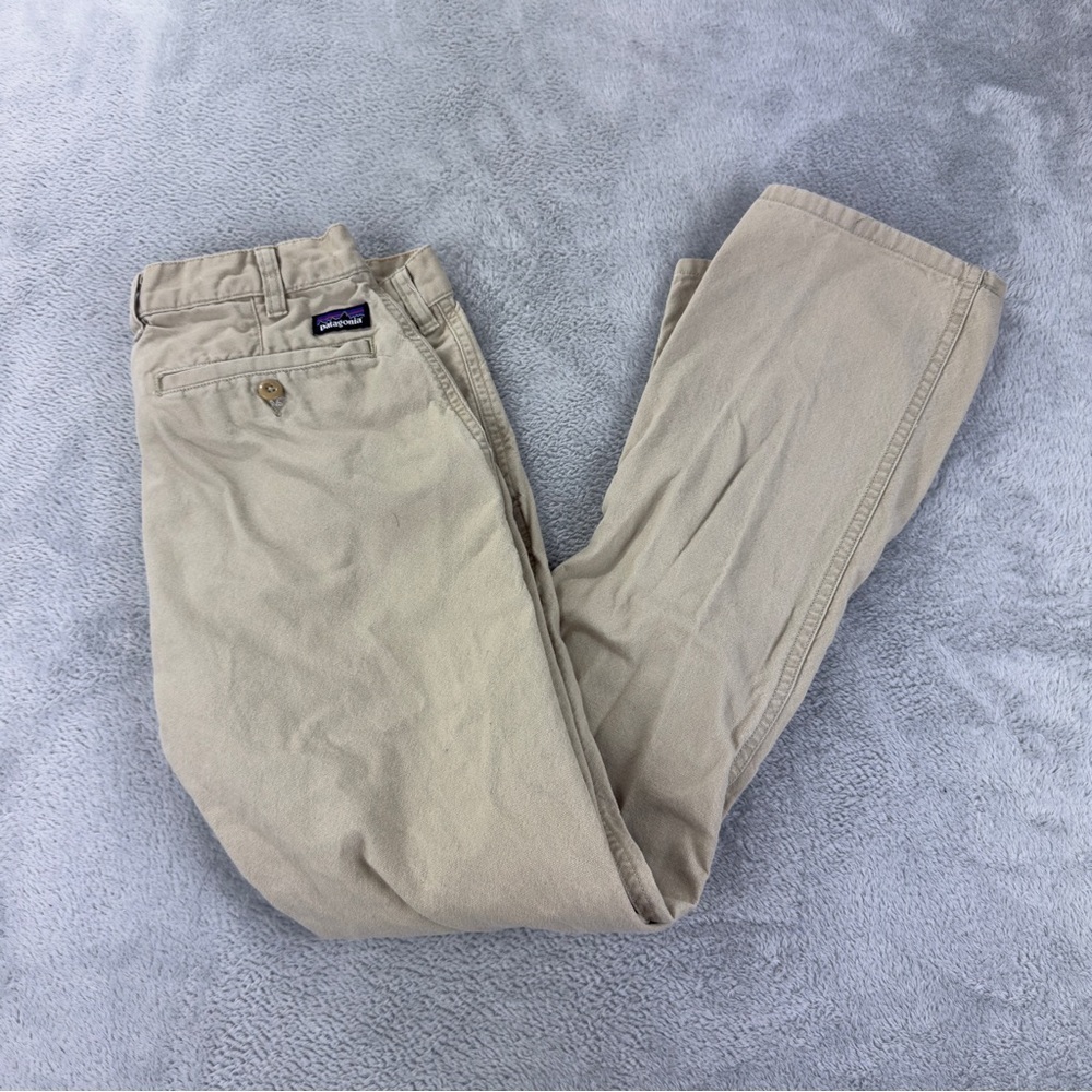 Patagonia Men's Beige Straight Duck Fit Organic Cotton Pants Size 30x28